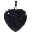 Blue Goldstone Heart Pendant | Crystal Jewellery | Crystal Pendants
