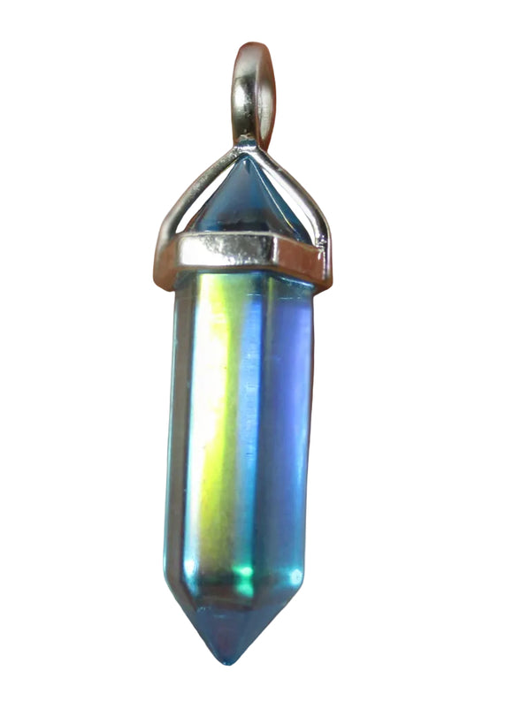 Aqua Aura Quartz Point Pendant | Crystal Jewellery | Point Pendants