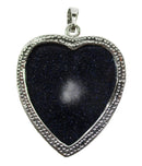 Blue Goldstone Heart Pendant | Crystal Jewellery | Crystal Pendants