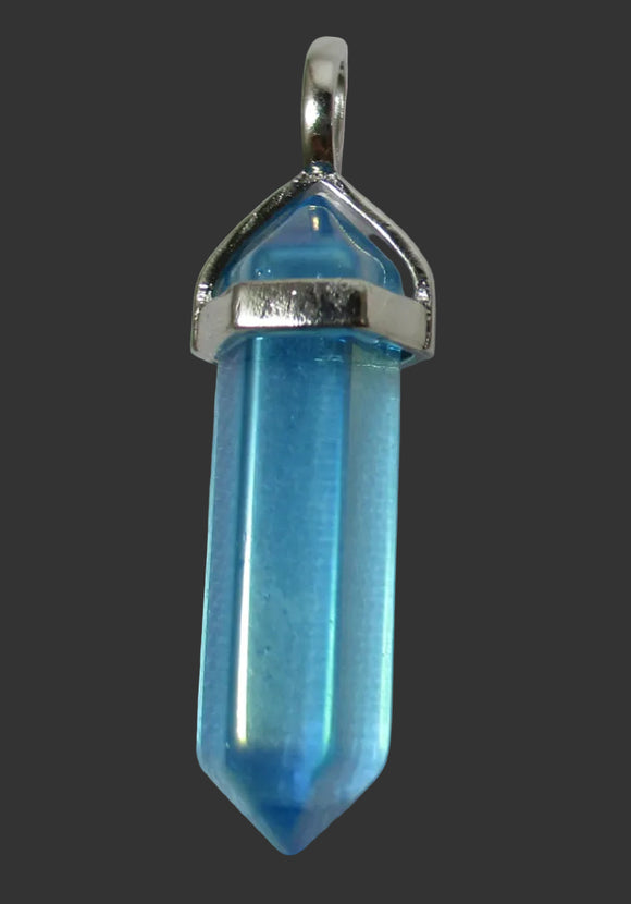 Aqua Aura Quartz Point Pendant | Crystal Jewellery | Point Pendants