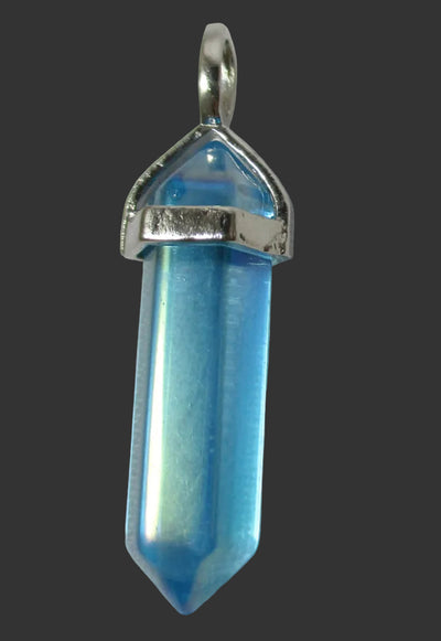Aqua Aura Quartz Point Pendant | Crystal Jewellery | Point Pendants