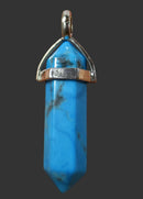 Turquoise Howlite Point Pendant | Crystal Jewellery | Point Pendants