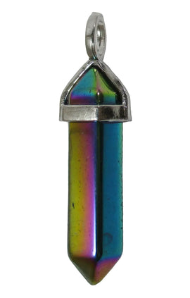 Rainbow Haematite Point Pendant | Crystal Jewellery | Point Pendants