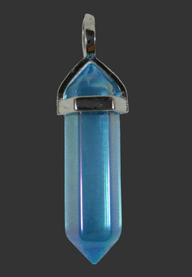 Aqua Aura Quartz Point Pendant | Crystal Jewellery | Point Pendants