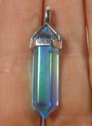 Aqua Aura Quartz Point Pendant | Crystal Jewellery | Point Pendants