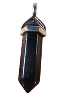Blue Goldstone Point Pendant | Crystal Jewellery | Point Pendants