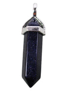 Blue Goldstone Point Pendant | Crystal Jewellery | Point Pendants