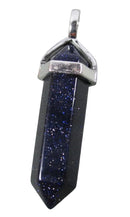 Blue Goldstone Point Pendant | Crystal Jewellery | Point Pendants
