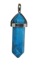 Turquoise Howlite Point Pendant | Crystal Jewellery | Point Pendants