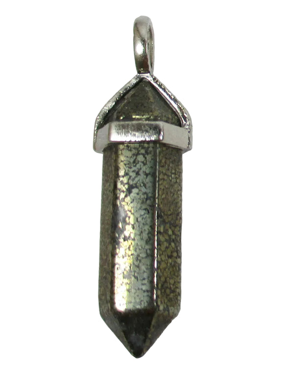 Pyrite Point Pendant | Crystal Jewellery | Point Pendants