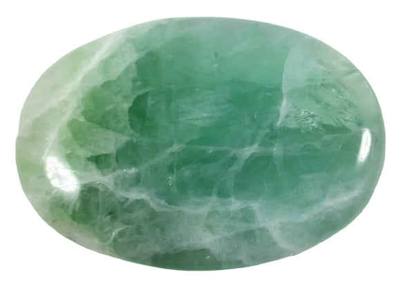 Green Fluorite Palm Stone | Cut & Polished Crystals | Polished Crystal Palm Stones