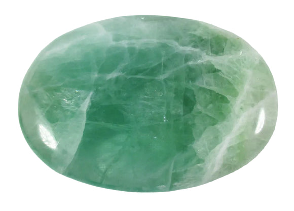 Green Fluorite Palm Stone | Cut & Polished Crystals | Polished Crystal Palm Stones