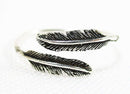 Adjustable Dainty Silver Feather Ring (S) | Crystal Jewellery | Gemstone Rings