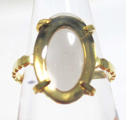 Adjustable Smoky Quartz Oval Ring Crystal Jewellery > Gemstone Rings