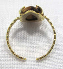 Adjustable Tigers Eye Healing Crystal Tear Drop Ring | Crystal Jewellery | Gemstone Rings