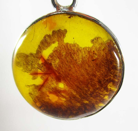 Amber Circular Pendant | Crystal Jewellery | Crystal Pendants