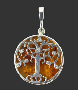 Amber Crystal Tree of Life Pendant (Small) | Crystal Jewellery | Crystal Pendants