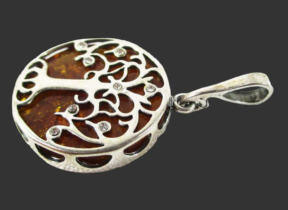 Amber Crystal Tree of Life Pendant (Small) | Crystal Jewellery | Crystal Pendants