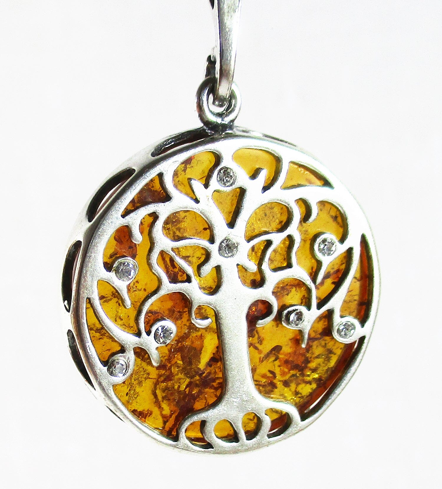 Amber Crystal Tree of Life Pendant - Crystal Jewellery > Crystal Pendants