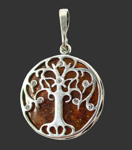 Amber Crystal Tree of Life Pendant (Small) | Crystal Jewellery | Crystal Pendants