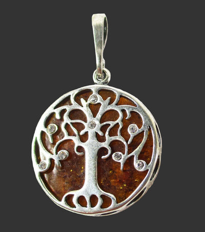 Amber Crystal Tree of Life Pendant (Small) | Crystal Jewellery | Crystal Pendants