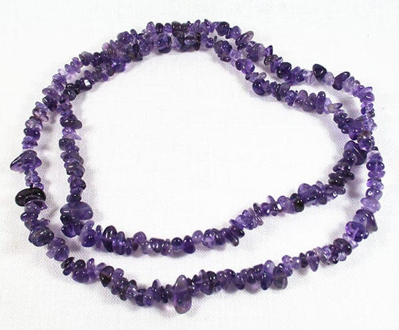 Amethyst Crystal Chip Necklace (Long) | Crystal Jewellery | Crystal Necklaces