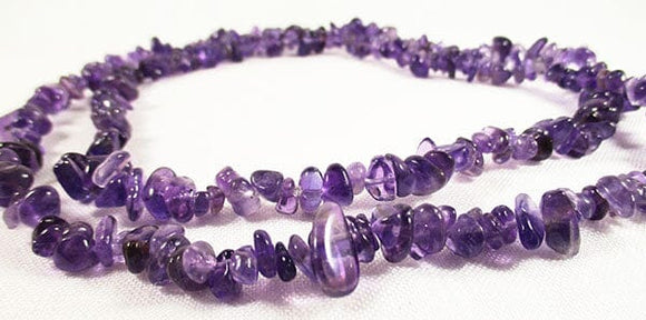 Amethyst Crystal Chip Necklace (Long) | Crystal Jewellery | Crystal Necklaces