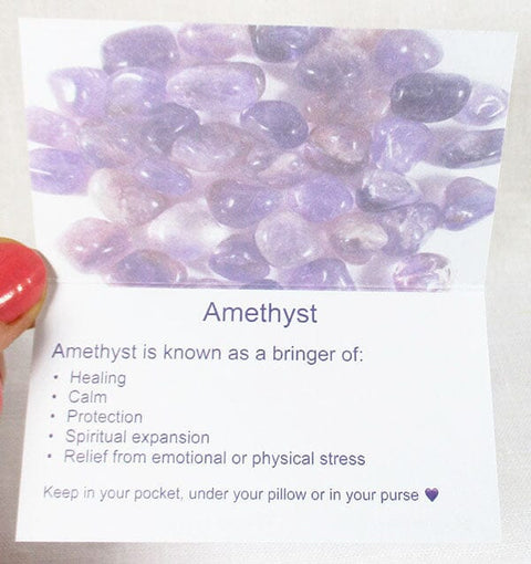 Amethyst Healing Crystals Properties Card Only Others > Books & Greeting Cards