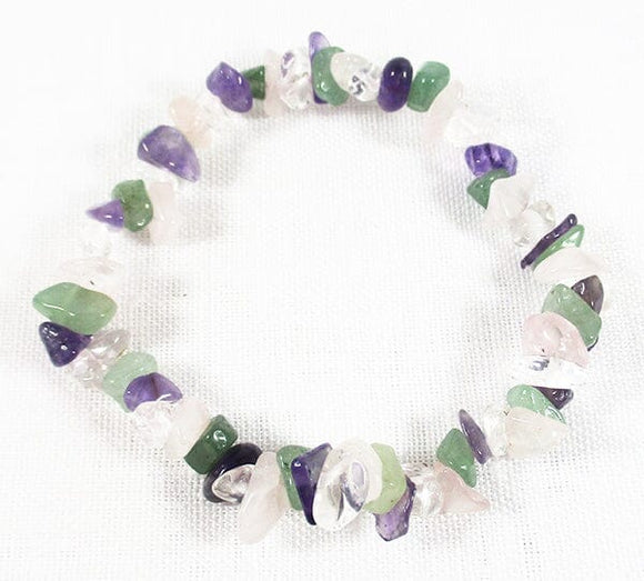 Mixed Healing Crystal Chip Bracelet | Crystal Jewellery | Gemstone Bracelets