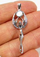 Angel with Mother of Pearl Moon Pendant | Crystal Jewellery | Crystal Pendants