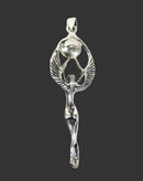 Angel with Mother of Pearl Moon Pendant | Crystal Jewellery | Crystal Pendants