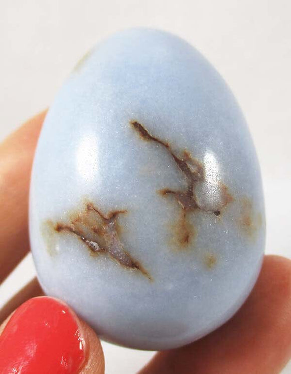 Angelite Egg | Crystal Carvings | Polished Crystal Eggs