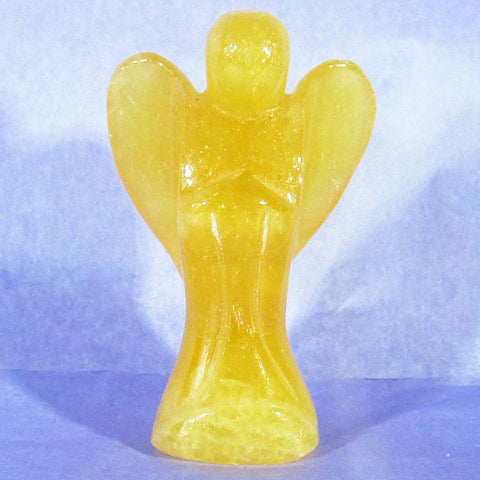 yellow citrine carved crystal angel