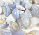 B Grade Blue Lace Agate Crystal Tumble Stones (x3) | Cut & Polished Crystals | Polished Crystal Tumble Stones