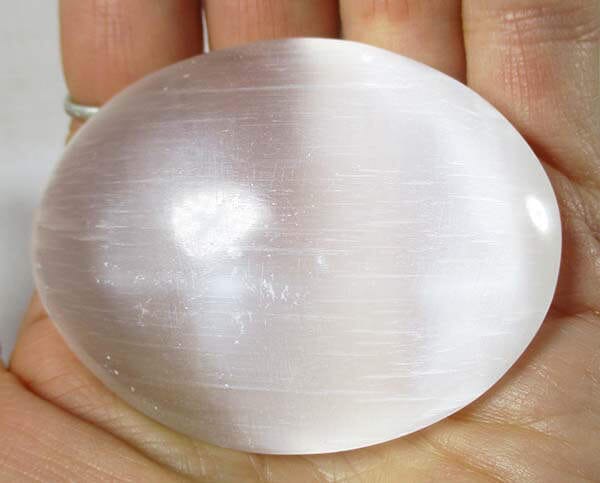 Selenite Palm Stone - Cut & Polished Crystals > Polished Crystal Palm Stones