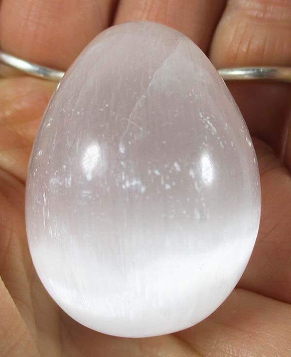 B Grade Selenite Small Egg | Crystal Carvings | Polished Crystal Eggs