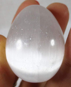 B Grade Selenite Small Egg | Crystal Carvings | Polished Crystal Eggs