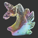 Bismuth Unicorn Head | Crystal Carvings | Carved Crystal Animals