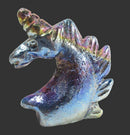 Bismuth Unicorn Head | Crystal Carvings | Carved Crystal Animals