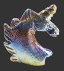 Bismuth Unicorn Head | Crystal Carvings | Carved Crystal Animals