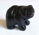 Black Obsidan Bear | Crystal Carvings | Carved Crystal Animals