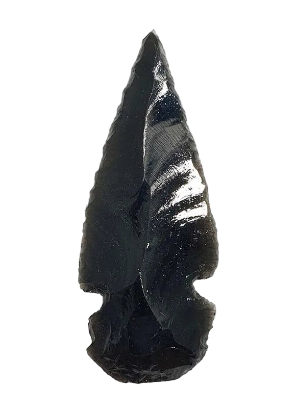 Black Obsidian Crystal Arrowhead | Cut & Polished Crystals | Crystal Obelisks & Natural Points