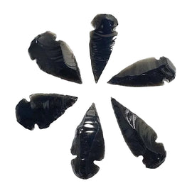 Black Obsidian Crystal Arrowhead | Cut & Polished Crystals | Crystal Obelisks & Natural Points