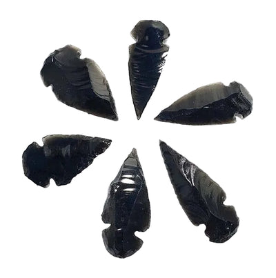 Black Obsidian Crystal Arrowhead | Cut & Polished Crystals | Crystal Obelisks & Natural Points