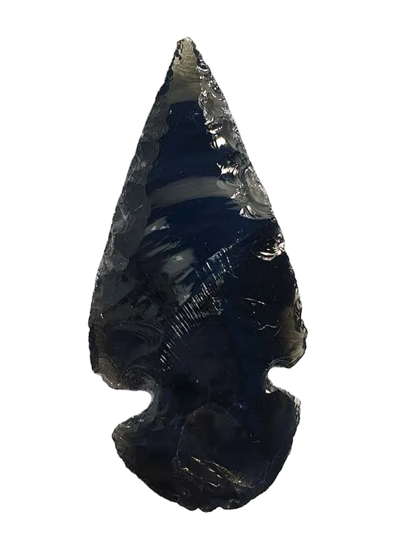 Black Obsidian Crystal Arrowhead | Cut & Polished Crystals | Crystal Obelisks & Natural Points