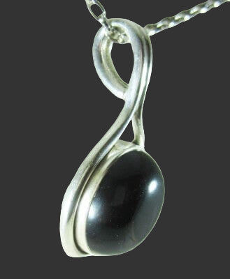 Black Onyx Healing Crystal Circle Pendant (Small) | Crystal Jewellery | Crystal Pendants