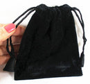 Black Satin Lined Velvet Pouch (Large) | Gift Boxes & Pouches
