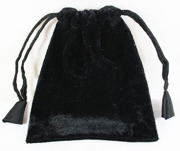 Black Satin Lined Velvet Pouch (Large) - Others > Gift Boxes & Pouches