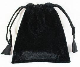 Black Satin Lined Velvet Pouch (Large) | Gift Boxes & Pouches