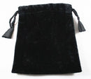 Black Satin Lined Velvet Pouch (Large) | Gift Boxes & Pouches